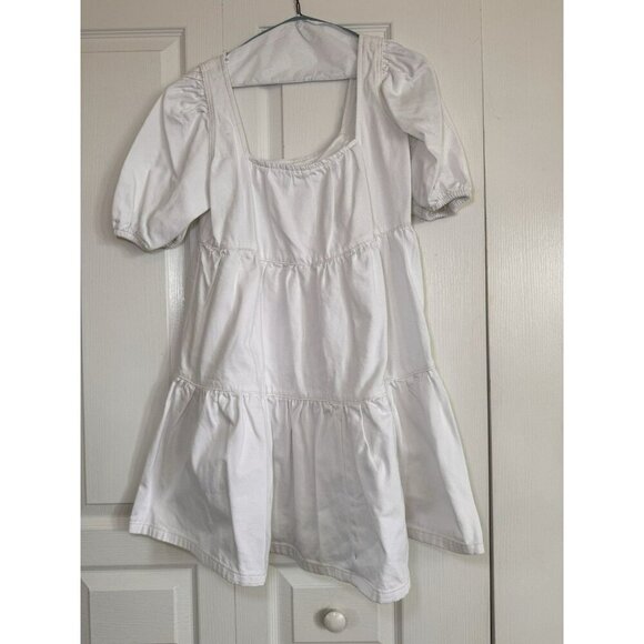 River Island Dresses & Skirts - River Island White Milkmaid Mini Dress Puff Sleeve Cottagecore Women M